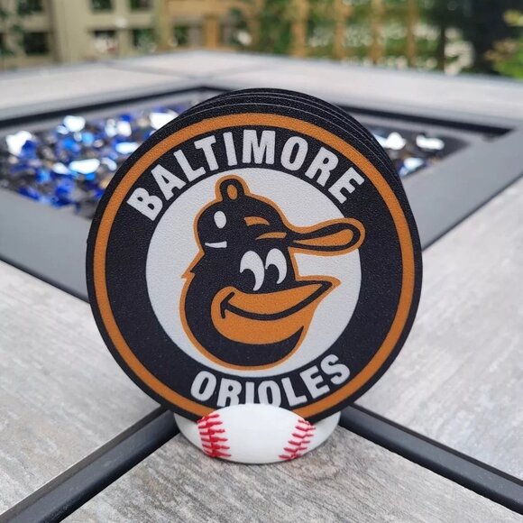 Baltimore Orioles Coaster Set - 3D Printed - (Set of 4) - Picture 1 of 4